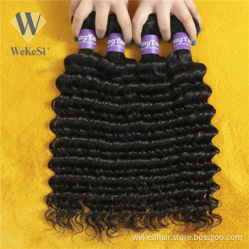 10A Grade Unprocessed Peruvian Hair Deep Wave Weft Virgin Peruvian Human Hair Bundles In China Overnight Shipping
